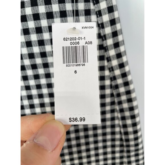 Old Navy Pixie High Rise Gingham Shorts Womens 6 Secret Smooth Pockets Black NEW - Picture 5 of 12